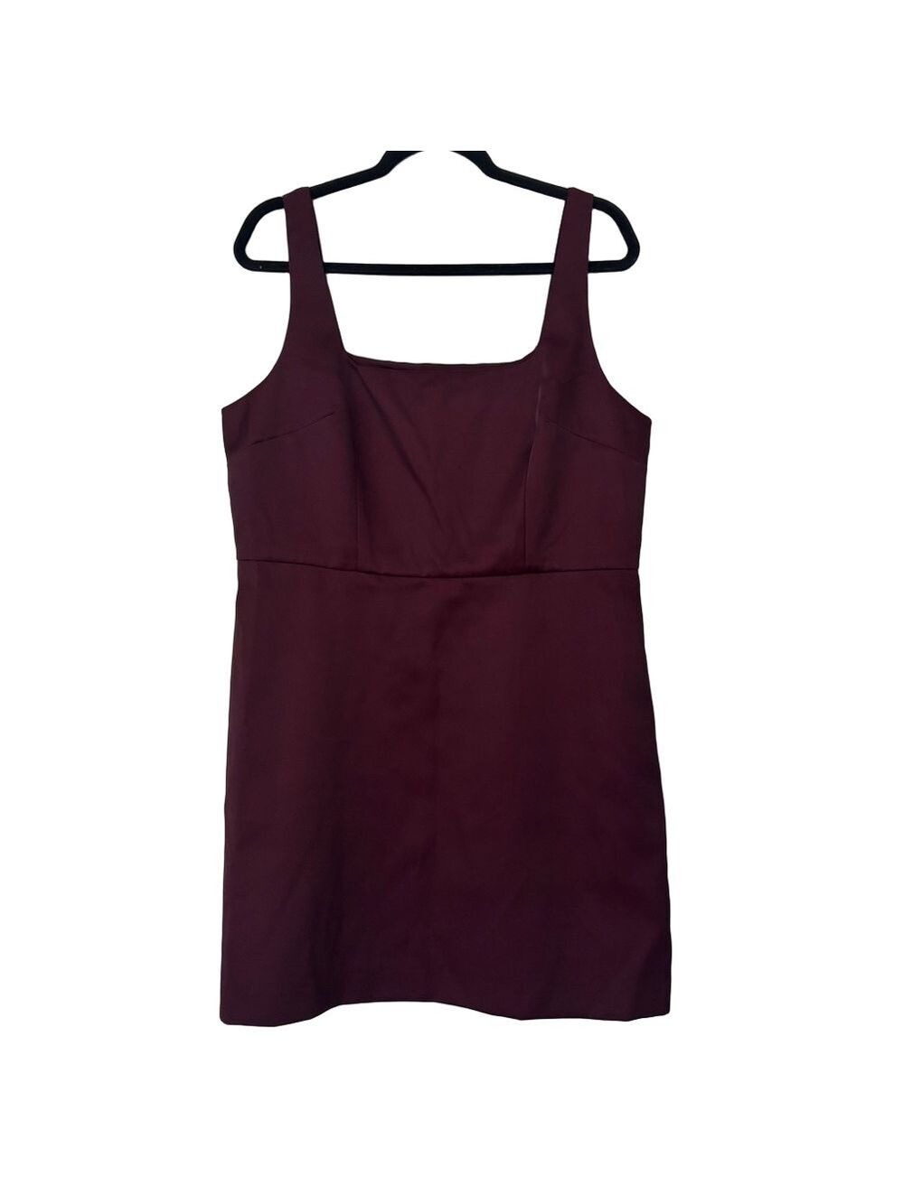 A New Day Satin Burgundy Dress - Picture 4 of 9